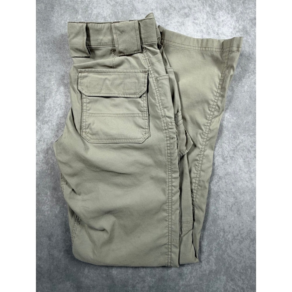 Duluth Mens 30x34 Cargo Pants Dry On The Fly Tan Nylon Stretch Slim Fit Hiking